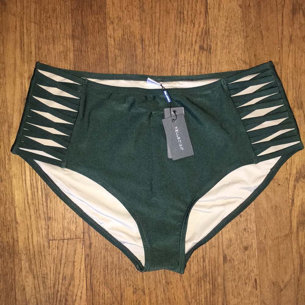 NWT dark green Relleciga high-waisted bottoms